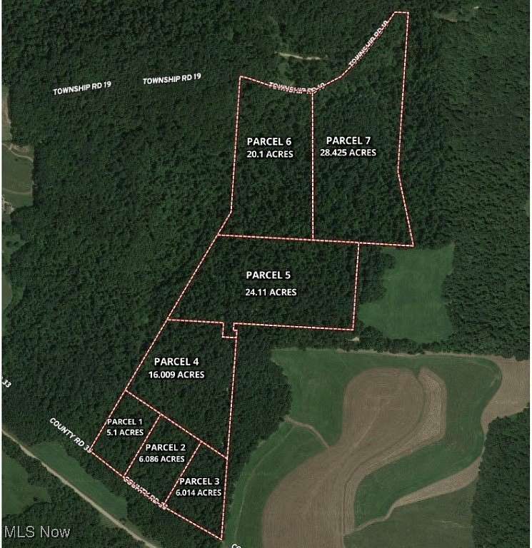 105.844 Acres of Recreational Land for Auction in Warsaw, Ohio