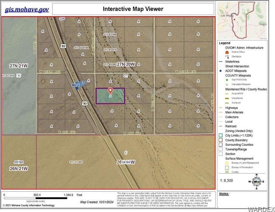 4.77 Acres of Agricultural Land for Sale in White Hills, Arizona