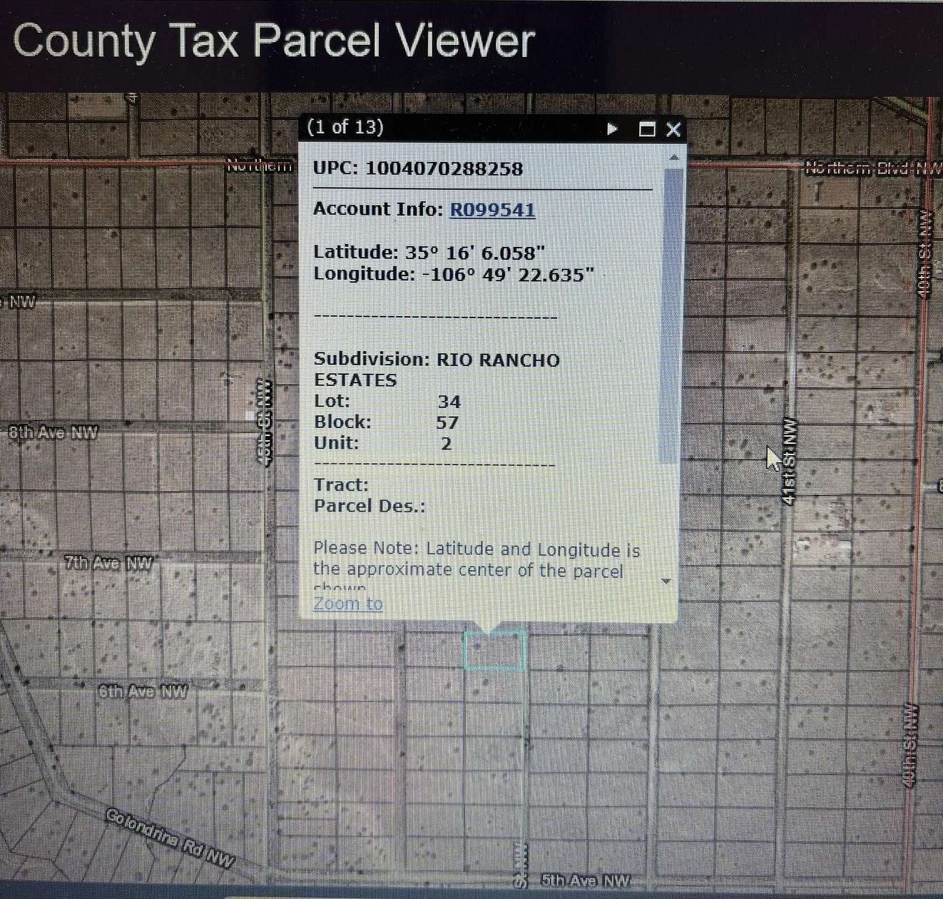 1 Acre of Residential Land for Sale in Rio Rancho, New Mexico