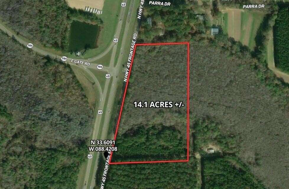 14.1 Acres of Commercial Land for Sale in Columbus, Mississippi