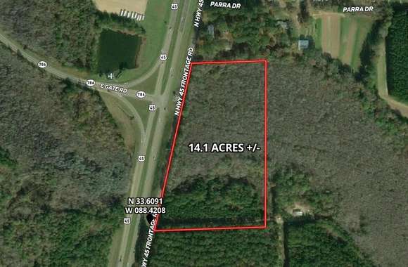 14.1 Acres of Commercial Land for Sale in Columbus, Mississippi