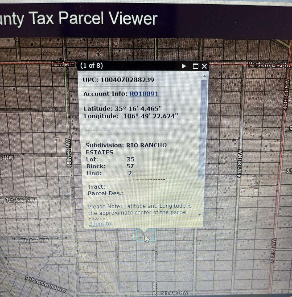 1 Acre of Residential Land for Sale in Rio Rancho, New Mexico