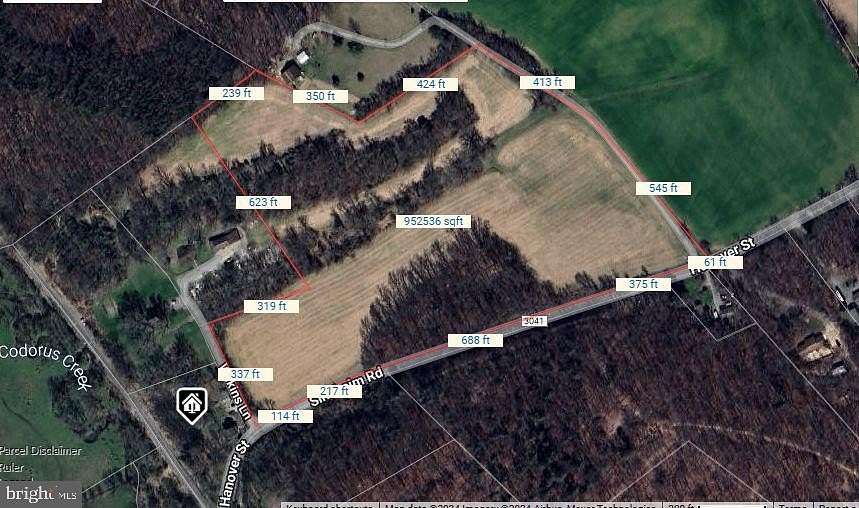 23.43 Acres of Agricultural Land for Sale in Spring Grove, Pennsylvania