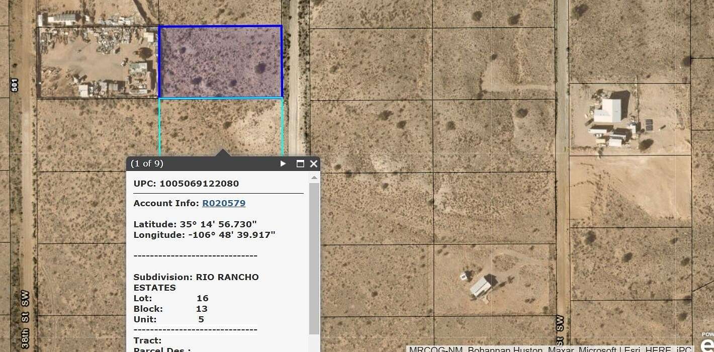 1 Acre of Land for Sale in Rio Rancho, New Mexico