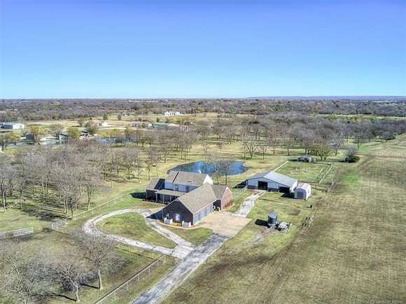 7.5 Acres of Land with Home for Sale in Mounds, Oklahoma