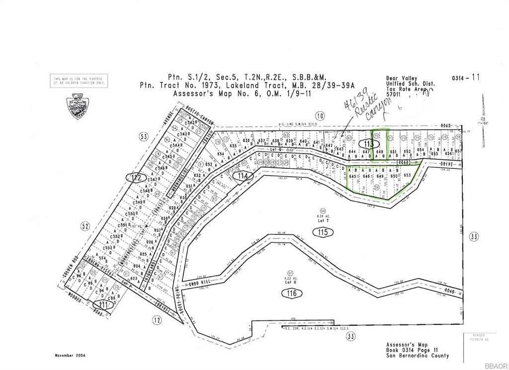 Land for Sale in Big Bear City, California