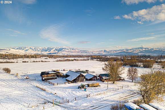 36.78 Acres of Agricultural Land with Home for Sale in Halfway, Oregon