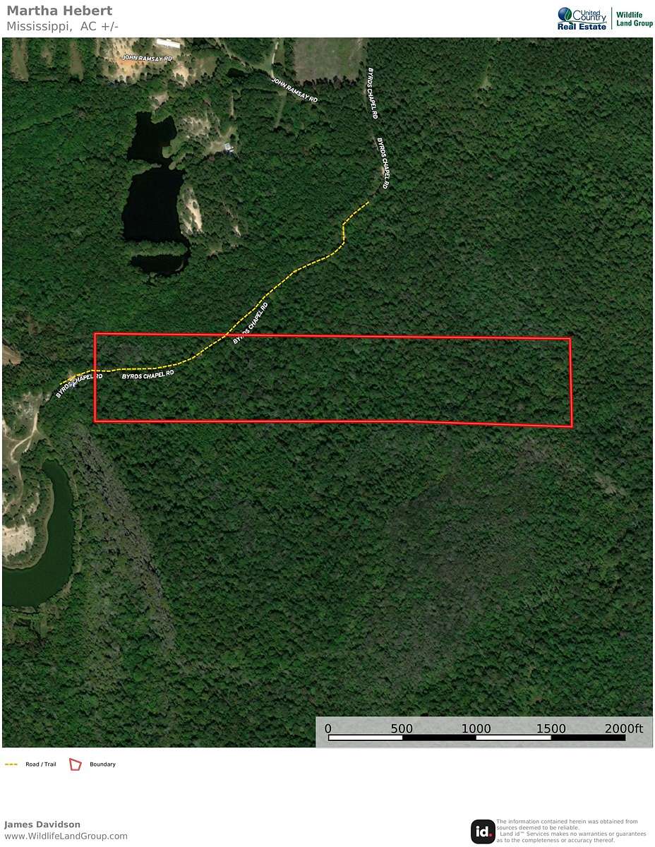 37.98 Acres of Recreational Land for Sale in Chinquapin, Mississippi