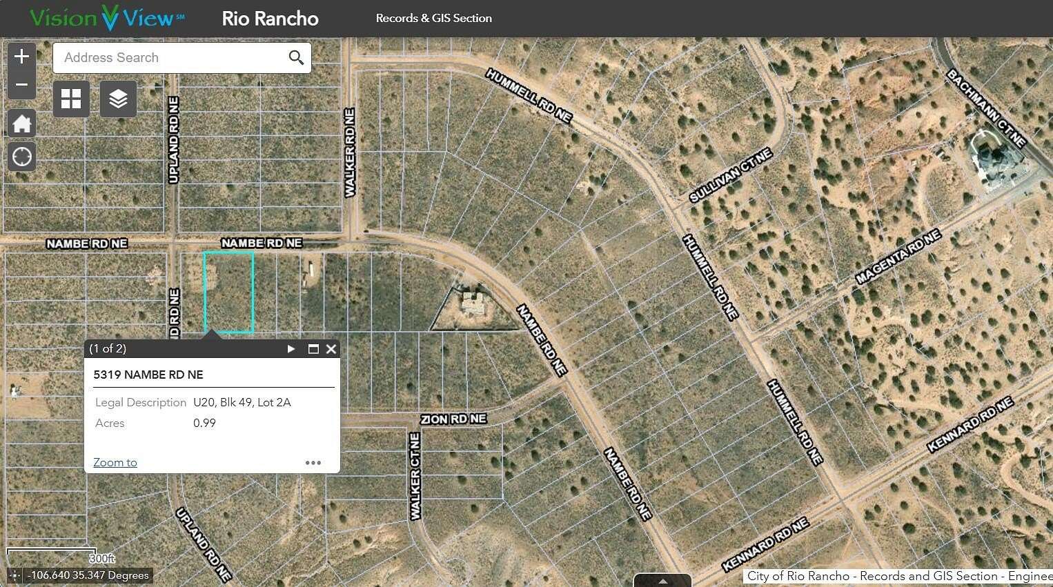 1 Acre of Residential Land for Sale in Rio Rancho, New Mexico