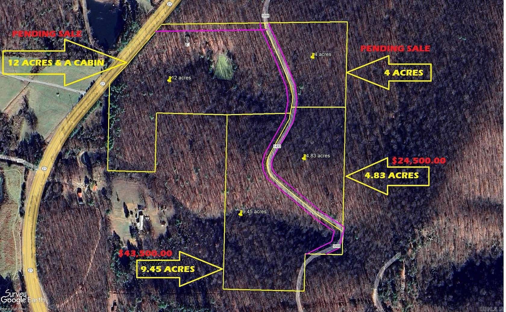 4.83 Acres of Land for Sale in Ozone, Arkansas