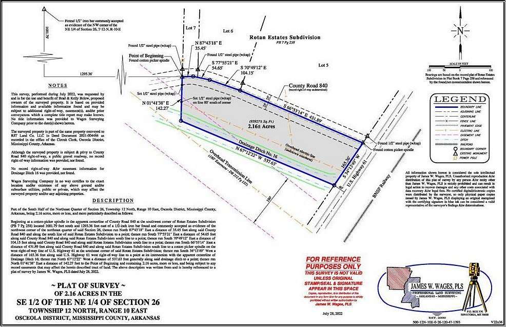 2.16 Acres of Land for Sale in Osceola, Arkansas