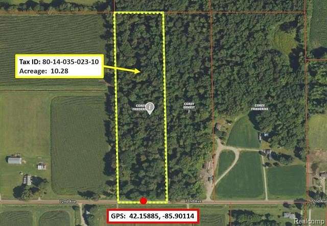 10.28 Acres of Land for Sale in Decatur, Michigan