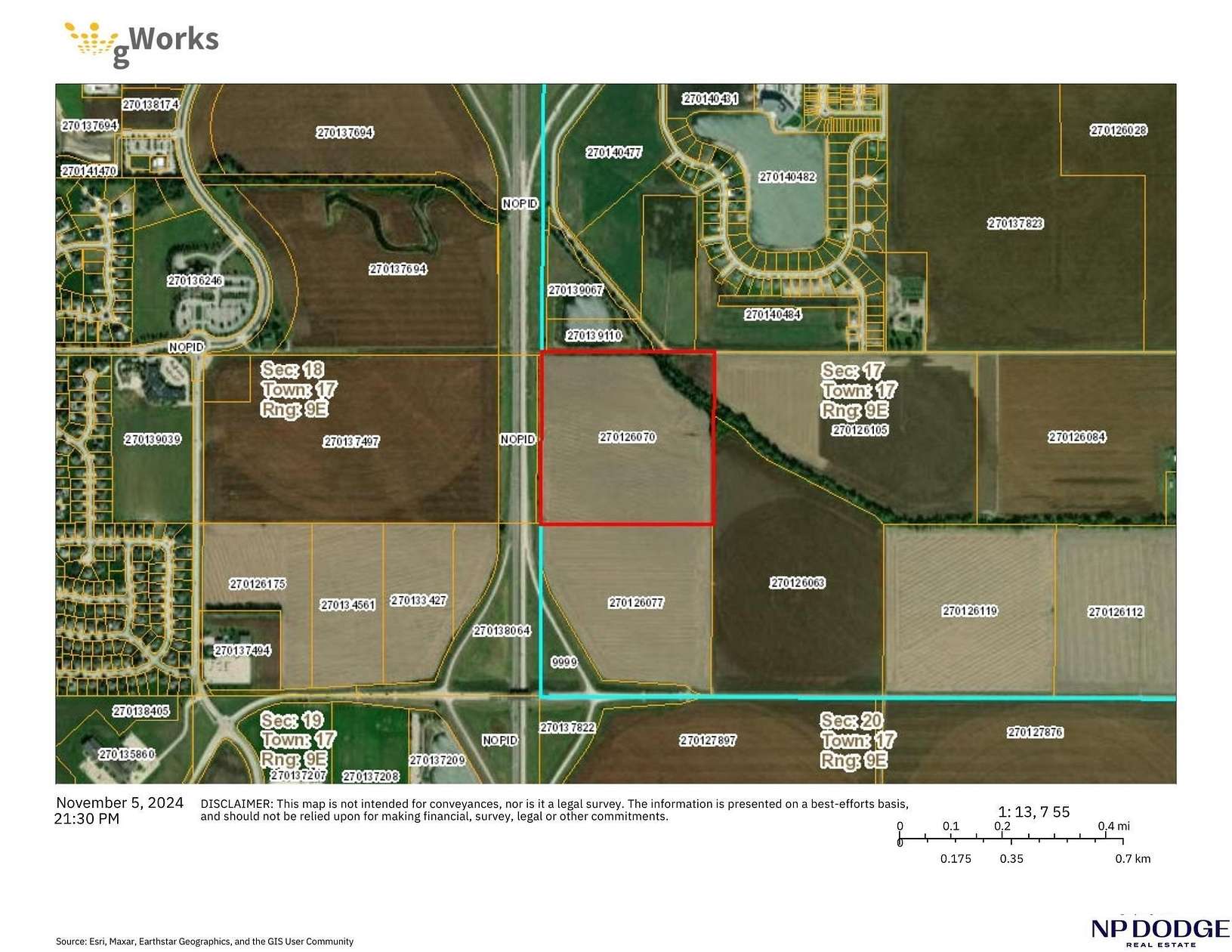 40.026 Acres of Agricultural Land for Sale in Fremont, Nebraska