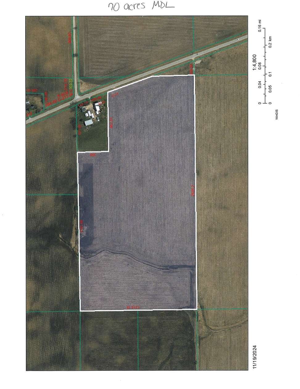 70 Acres of Agricultural Land for Sale in Belvidere, Illinois