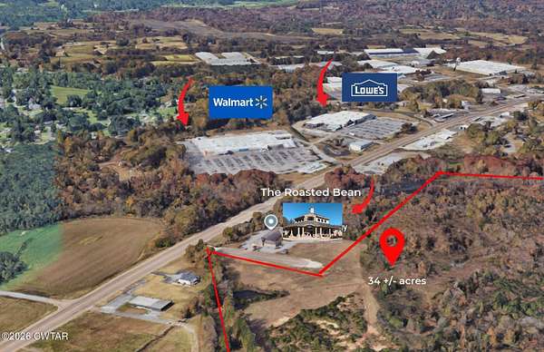 34.3 Acres of Commercial Land for Sale in Jackson, Tennessee