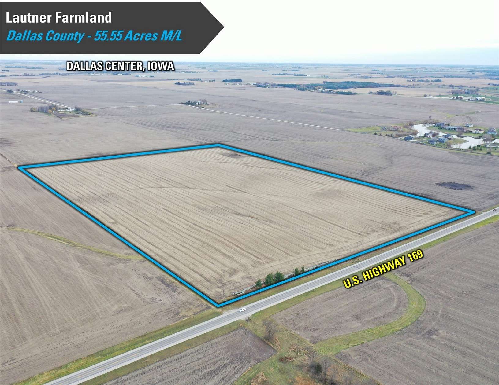 55.55 Acres of Agricultural Land for Sale in Dallas Center, Iowa