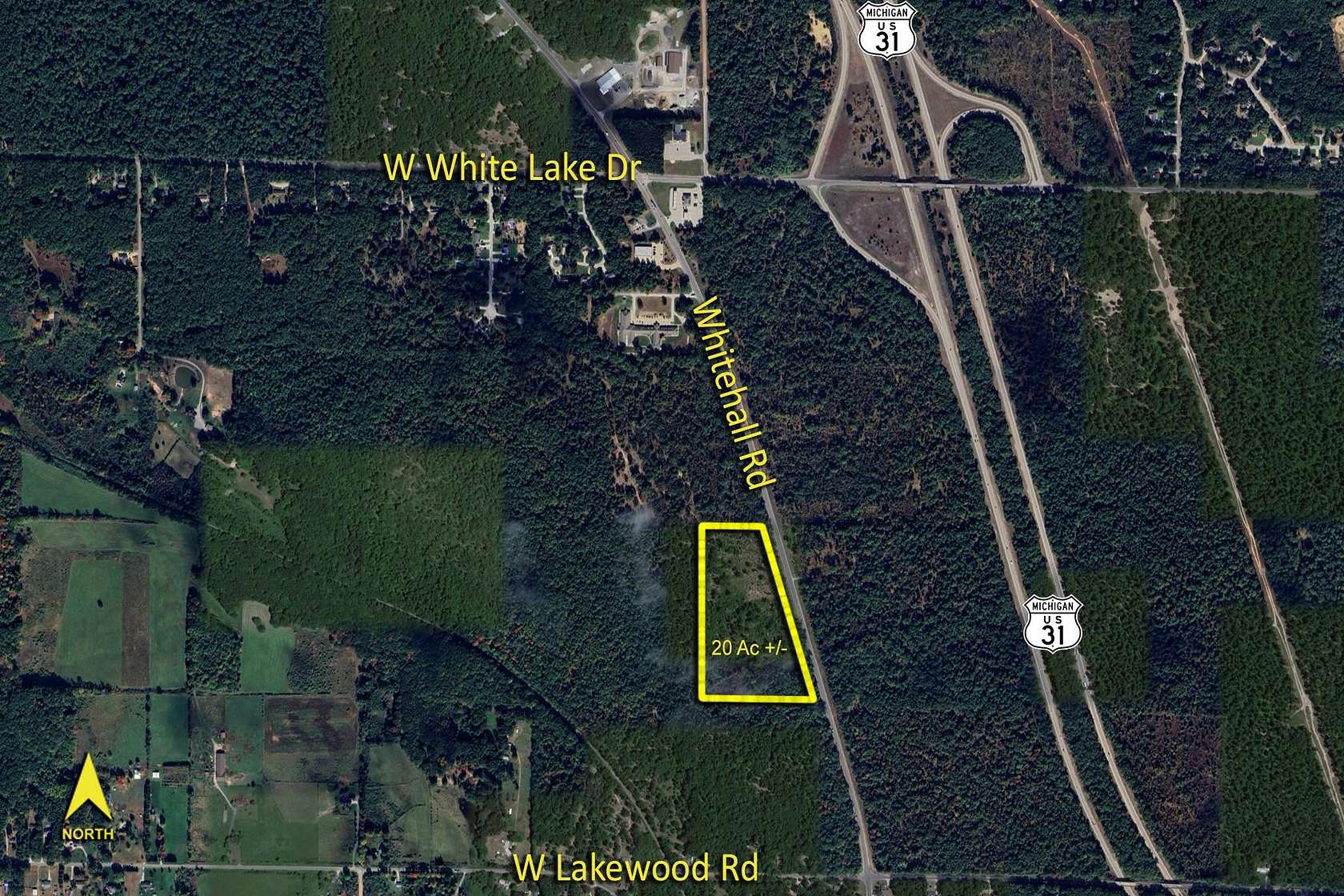 36.97 Acres of Commercial Land for Sale in Whitehall, Michigan