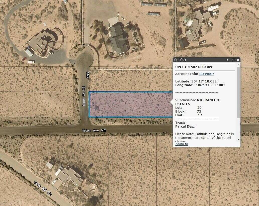 0.5 Acres of Residential Land for Sale in Rio Rancho, New Mexico