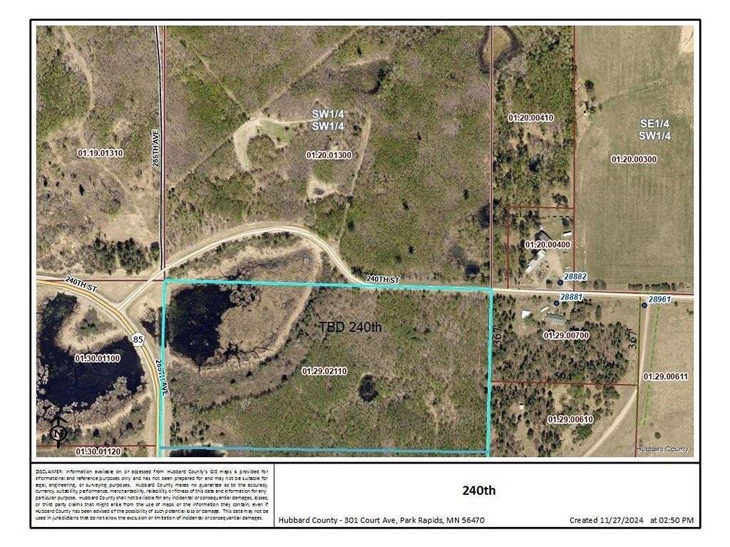 20 Acres of Recreational Land for Sale in Akeley, Minnesota