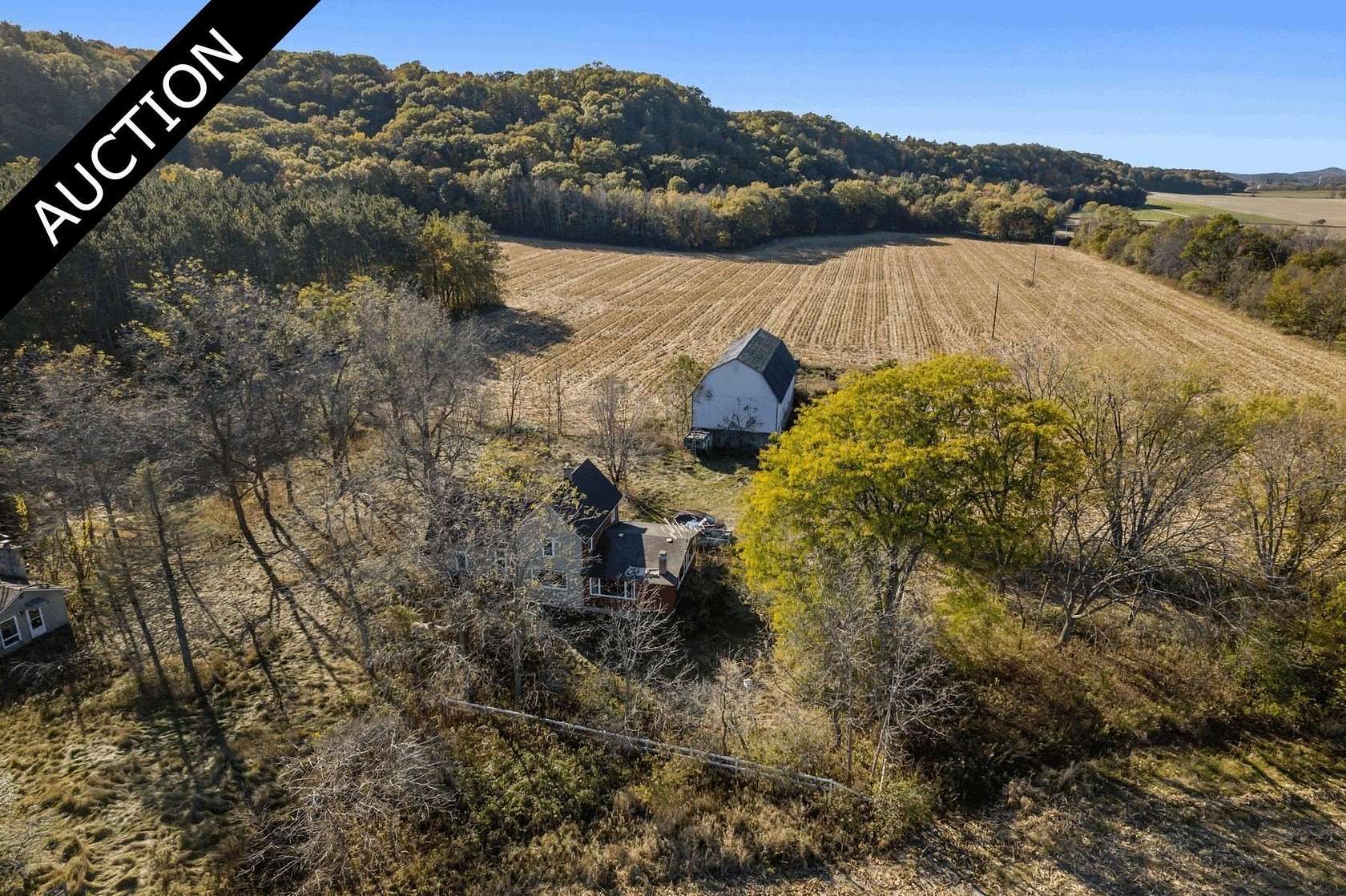 40 Acres of Agricultural Land with Home for Auction in New Lisbon, Wisconsin