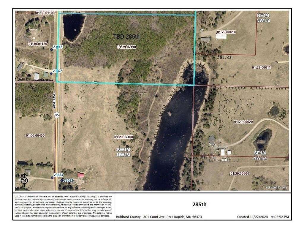 20 Acres of Recreational Land for Sale in Akeley, Minnesota