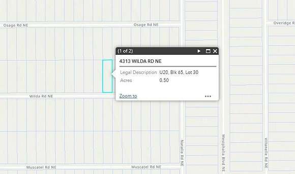 2 Acres of Residential Land for Sale in Rio Rancho, New Mexico