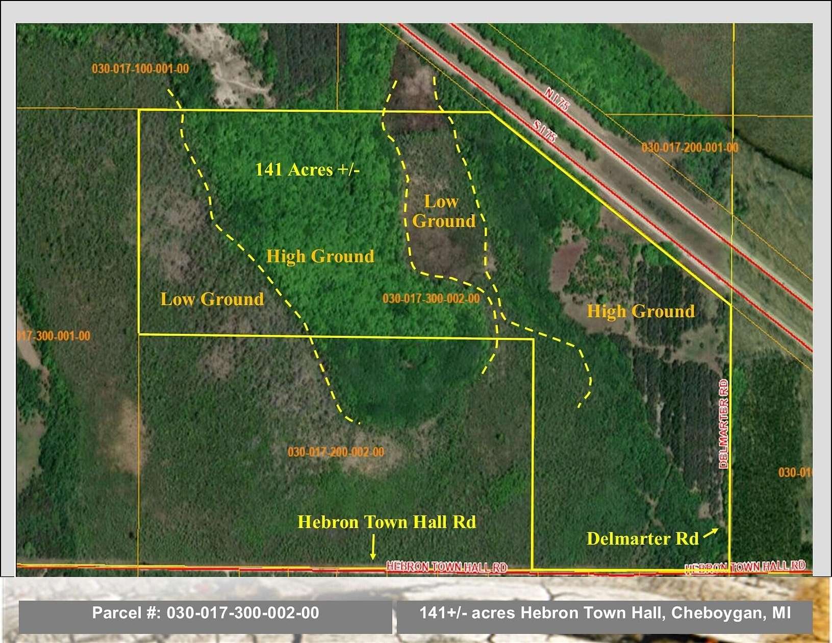 141 Acres of Recreational Land for Sale in Cheboygan, Michigan