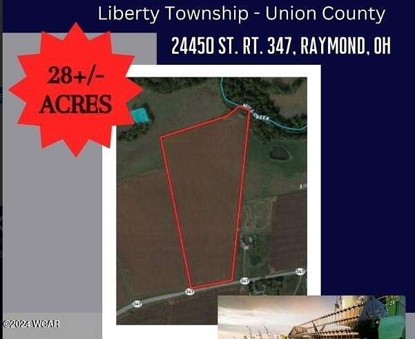 28.32 Acres of Agricultural Land for Sale in Raymond, Ohio