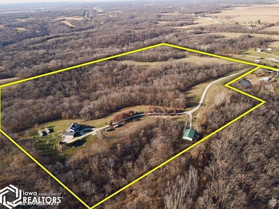 51 Acres of Recreational Land with Home for Sale in Agency, Iowa