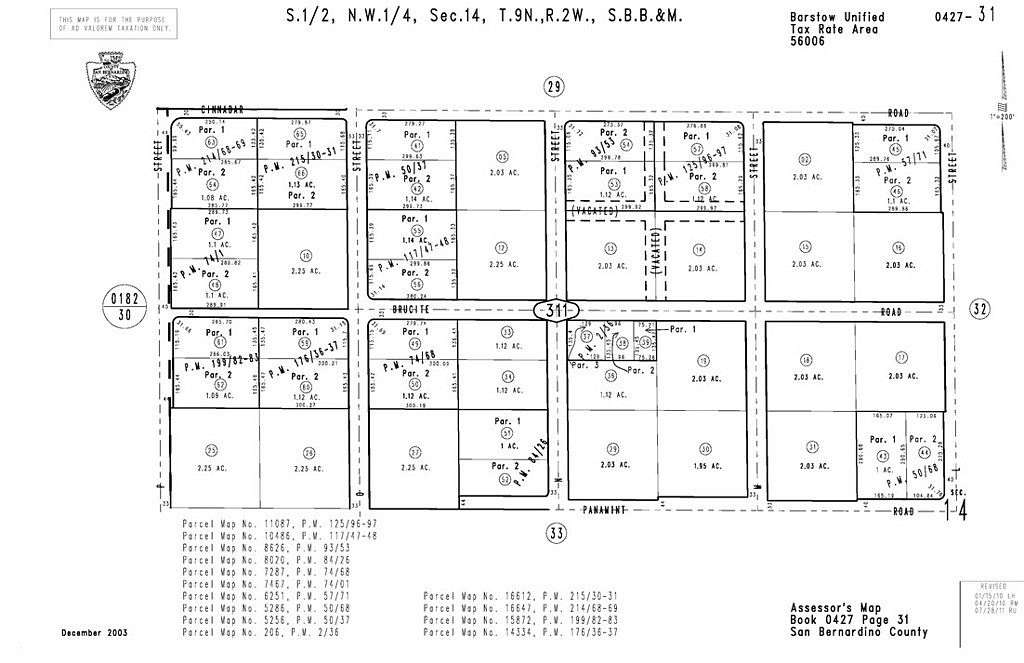 2.03 Acres of Residential Land with Home for Sale in Barstow, California