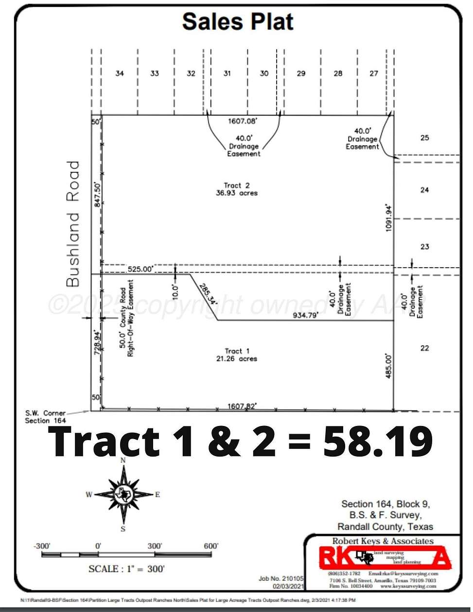 58.19 Acres of Land for Sale in Amarillo, Texas