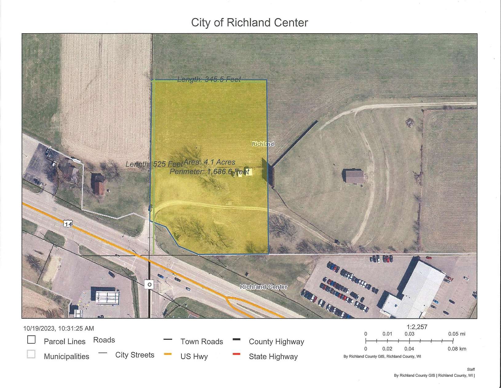 20.786 Acres of Commercial Land for Sale in Richland Town, Wisconsin