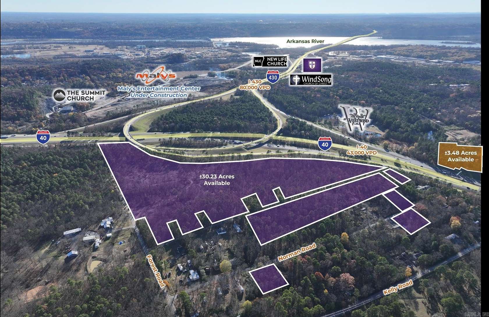 33.7 Acres of Land for Sale in North Little Rock, Arkansas