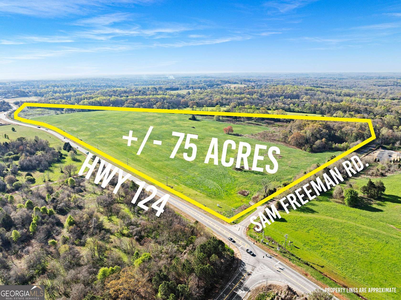 75.639 Acres of Land for Sale in Hoschton, Georgia