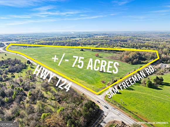 75.639 Acres of Land for Sale in Hoschton, Georgia