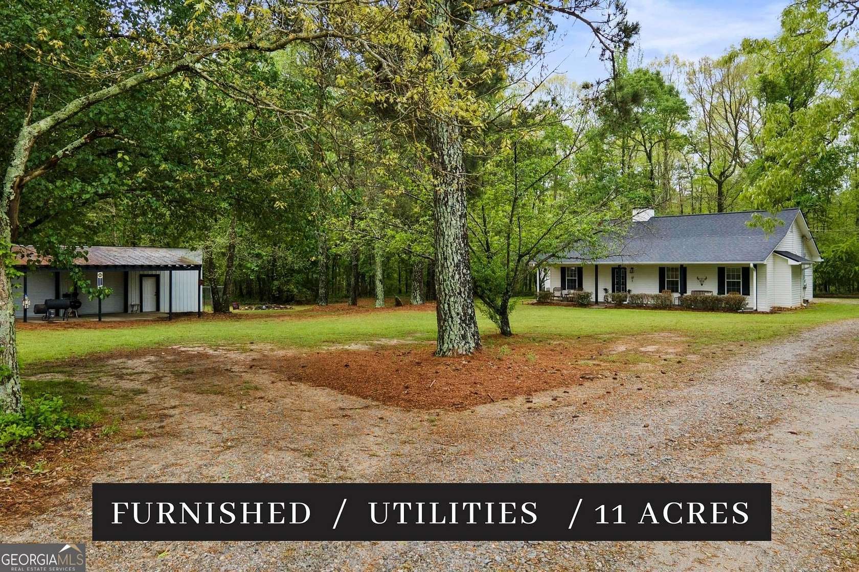 11.27 Acres of Land with Home for Lease in Fayetteville, Georgia