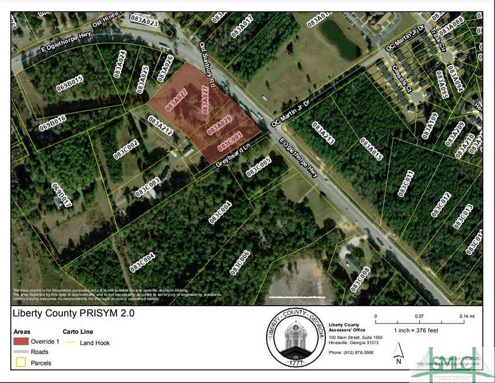 6 Acres of Improved Commercial Land for Sale in Hinesville, Georgia