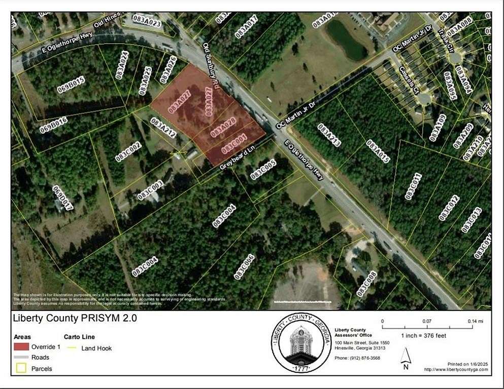 6 Acres of Improved Commercial Land for Sale in Hinesville, Georgia