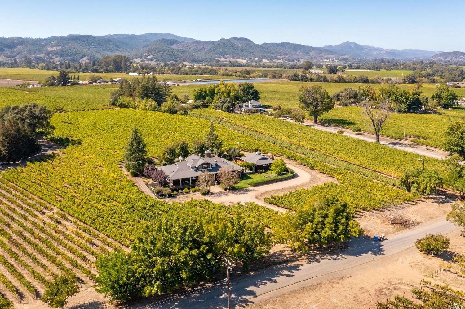 7.06 Acres of Residential Land with Home for Lease in Napa, California