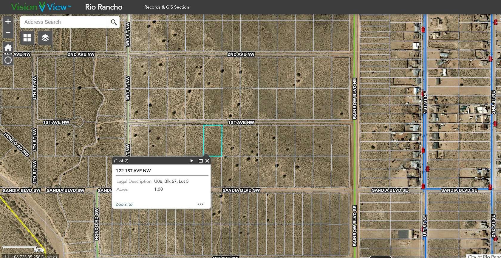 1 Acre of Residential Land for Sale in Rio Rancho, New Mexico