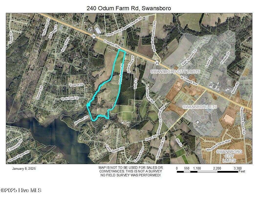 71.9 Acres of Land for Sale in Swansboro, North Carolina