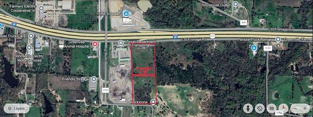 16 Acres of Commercial Land for Sale in Greenville, Texas