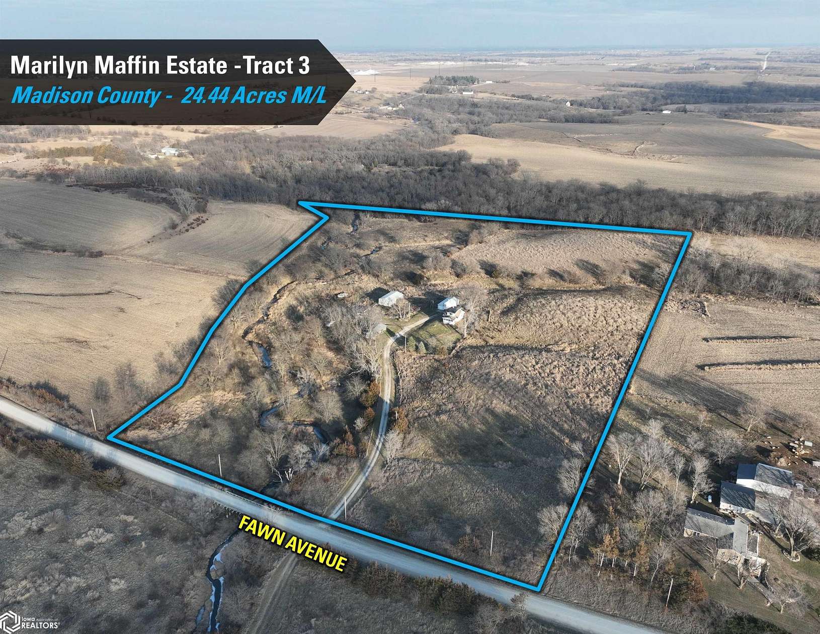 153.89 Acres of Land for Auction in Earlham, Iowa