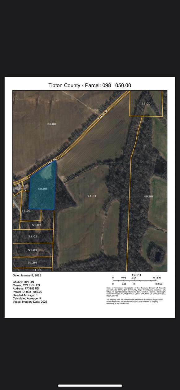 5 Acres of Land for Sale in Brighton, Tennessee