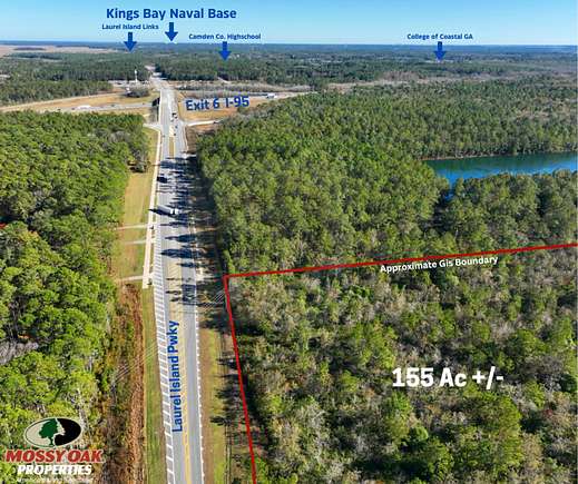 155 Acres of Land for Sale in Kingsland, Georgia