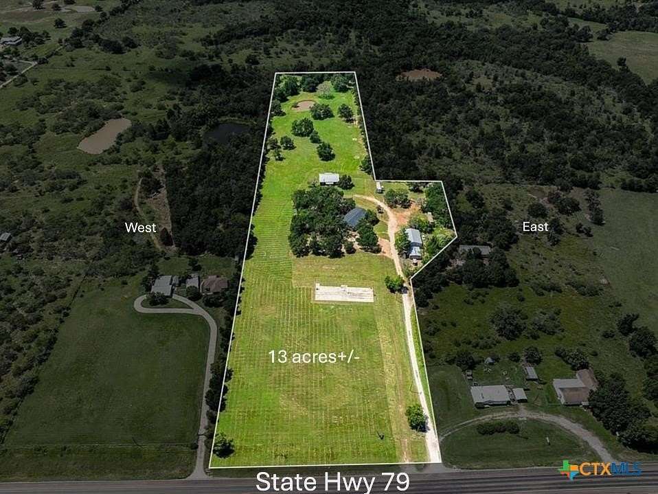 13 Acres of Land with Home for Sale in Milano, Texas