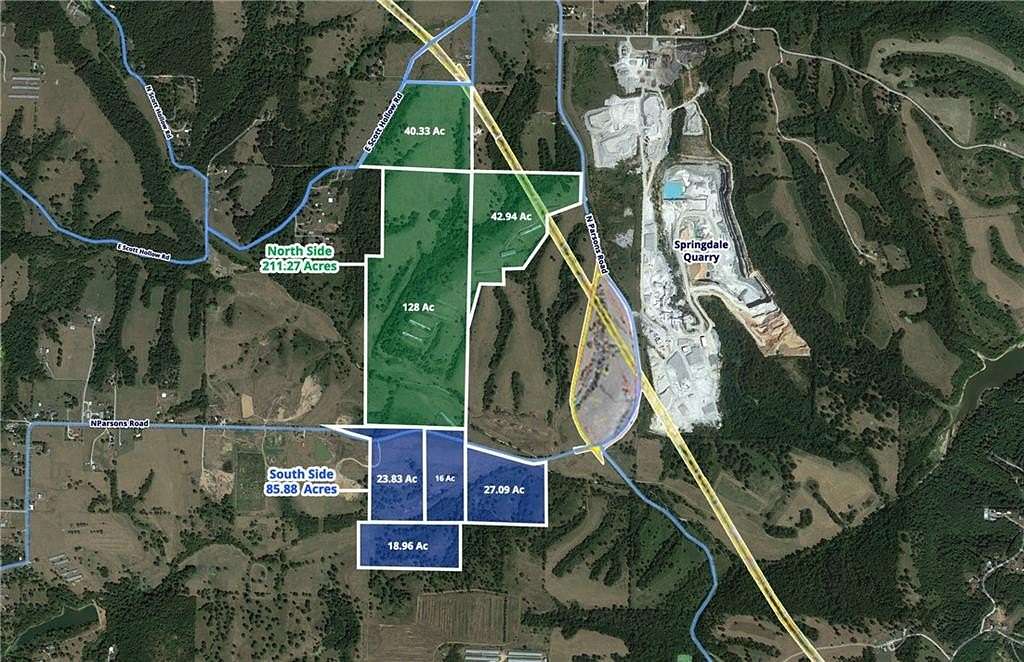 211.27 Acres of Agricultural Land for Sale in Springdale, Arkansas