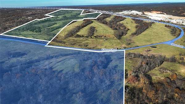 85.9 Acres of Land for Sale in Springdale, Arkansas