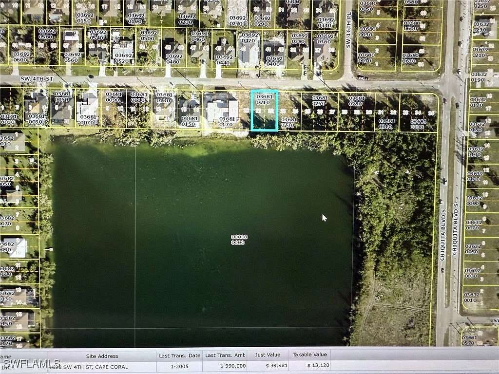 0.23 Acres of Residential Land for Sale in Cape Coral, Florida