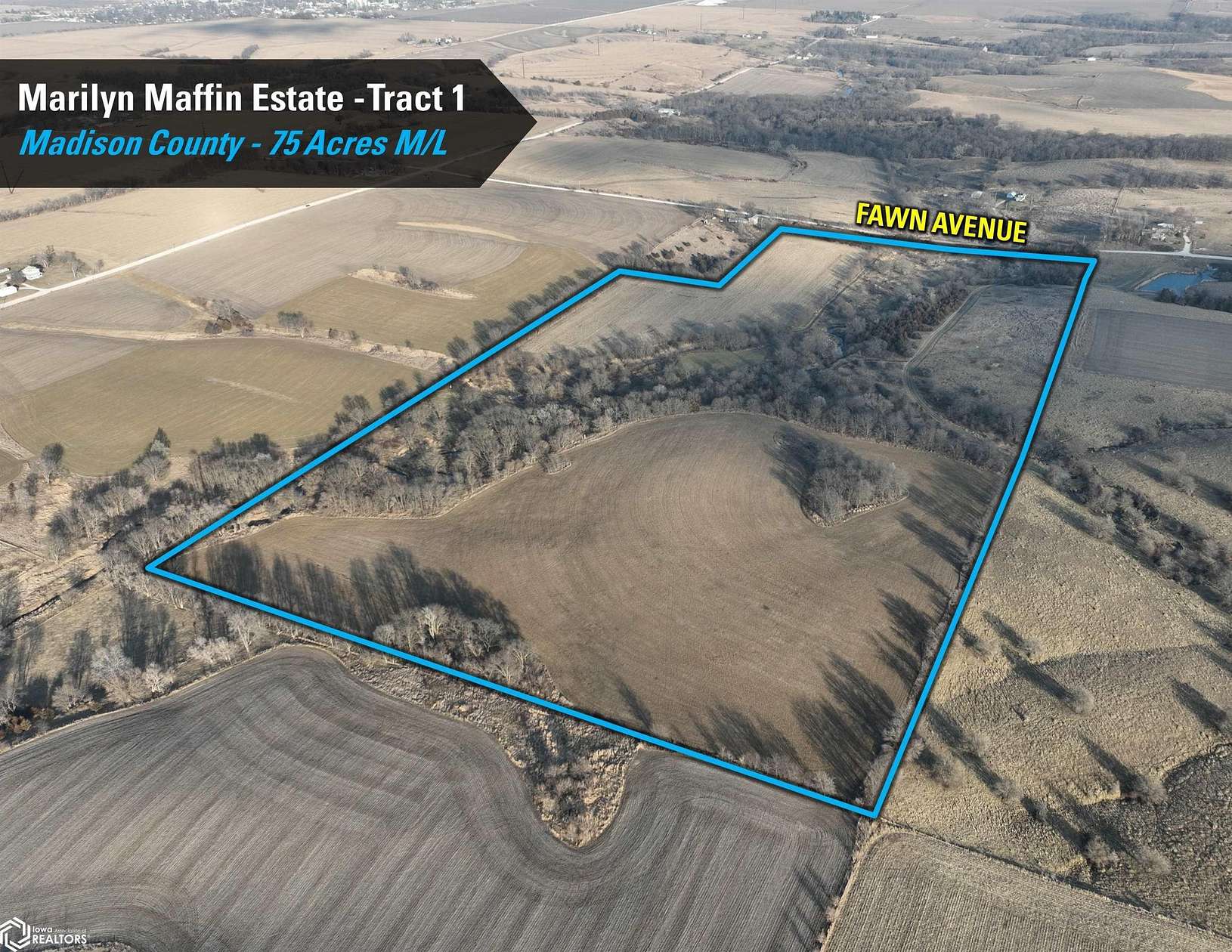 75 Acres of Land for Auction in Earlham, Iowa